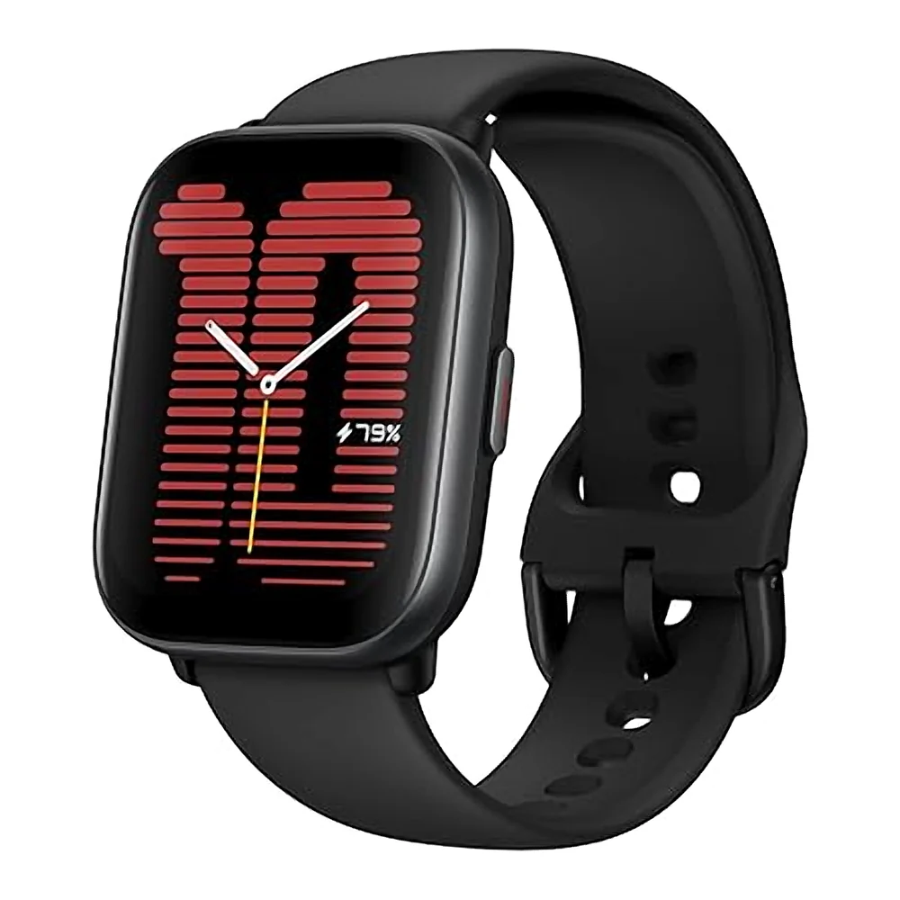 Amazfit Active 42mm AMOLED Smart Watch, Built in GPS, 14day Battery, 5ATM Water Resistant, for iOS & Android, Accurate Readings, BT Calls, Strava Support, Temperature Sensor, VO2 Max