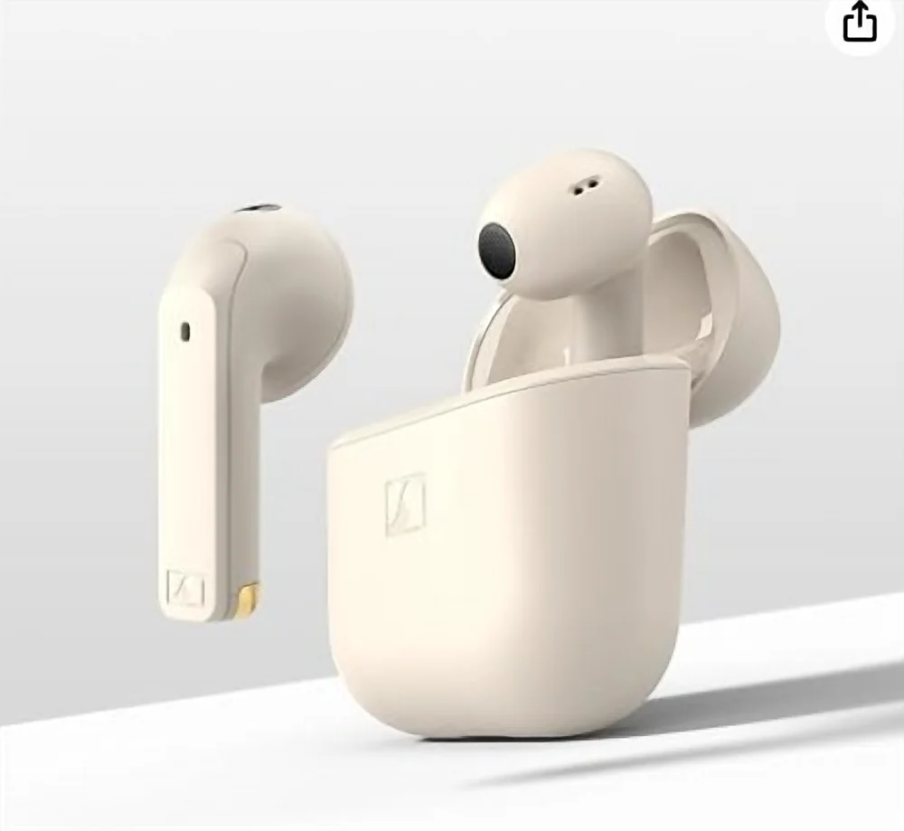 Sennheiser ACCENTUM Open True Wireless Earbuds-Smart Touch Controls, Lightweight & Breathable Design, Upto 28H Battery, Quick Charging, IPX4 Splash Resistance