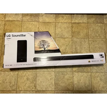 LG Soundbar SN6Y, 420W Dolby Digital Soundbar for TV with Wireless Subwoofer, 3.1Ch Home Theatre System, High Resolution Audio, DTX Virtual:X, AI Sound Pro, Bluetooth, HDMI in/Out