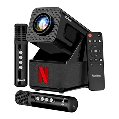 Lifelong Electronics ROAR Projector with 2 Mics | Booming 20W Speakers | Cricket Commentary, Karaoke Party & Room Cinema