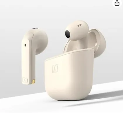 Sennheiser ACCENTUM Open True Wireless Earbuds-Smart Touch Controls, Lightweight & Breathable Design, Upto 28H Battery, Quick Charging, IPX4 Splash Resistance