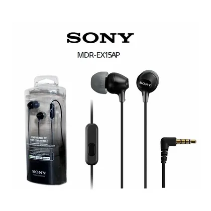 Sony MDR-EX15AP In-Ear Stereo Headphones with Mic
