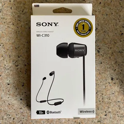 Sony WI-C310 Wireless Headphones with 15 Hrs Battery Life, Quick Charge, Magnetic Earbuds for Tangle Free Carrying, BT ver 5.0